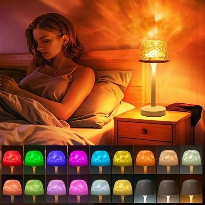 Lampe Projecteur LED Ambiance – Veilleuse Design Effet Ondulation