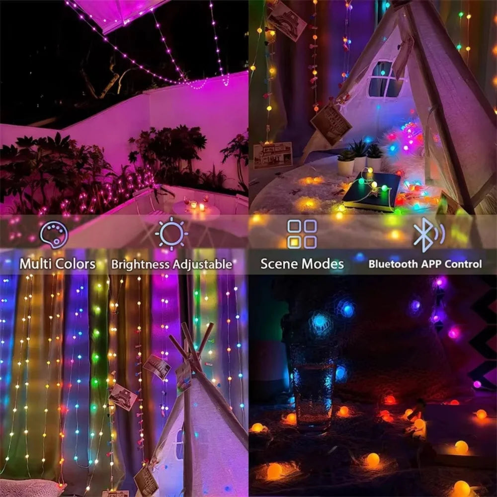 Guirlande Lumineuse LED RGB Bluetooth – USB, Télécommande & Application