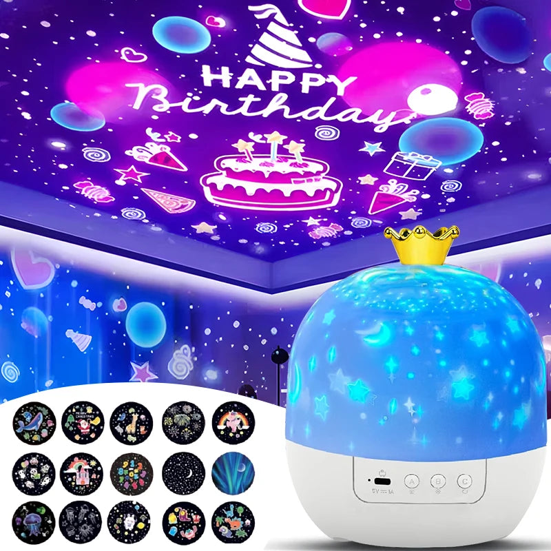 Veilleuse Bébé Projection Galaxy – Projecteur Étoilé Rotatif