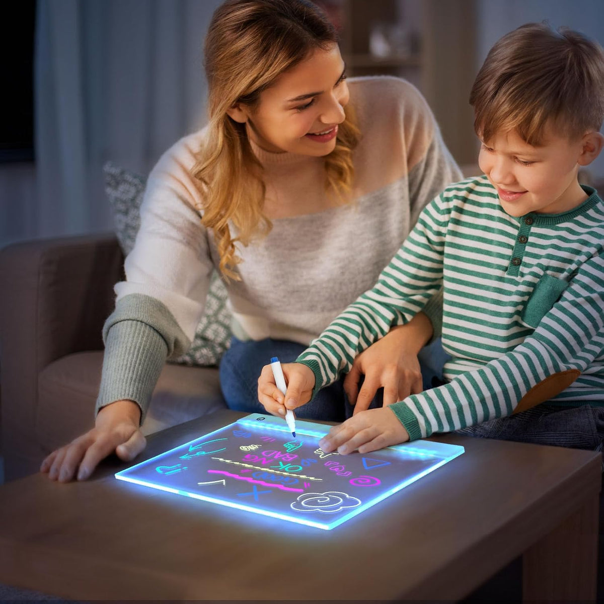 Planche à Dessin Lumineuse LED Effaçable avec Support USB