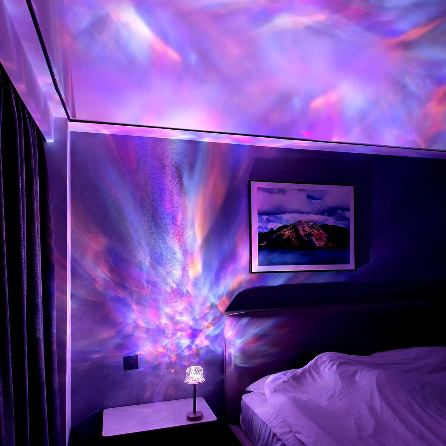 Lampe Projecteur LED Ambiance – Veilleuse Design Effet Ondulation