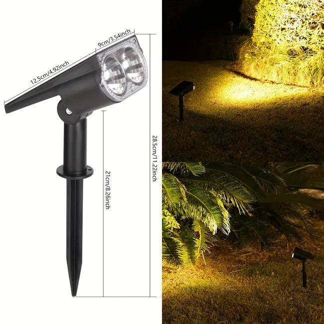 Lumière Solaire Jardin LED – Projecteur Extérieur Étanche Design