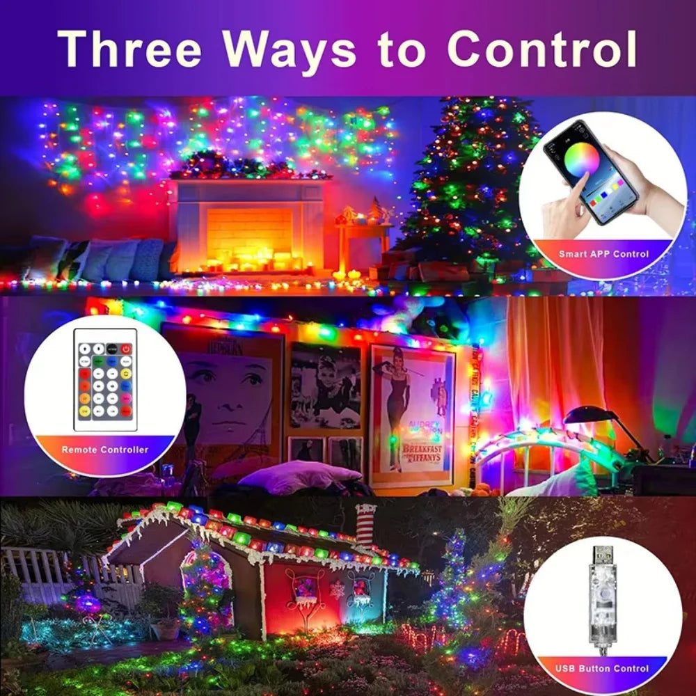 Guirlande Lumineuse LED RGB Bluetooth – USB, Télécommande & Application
