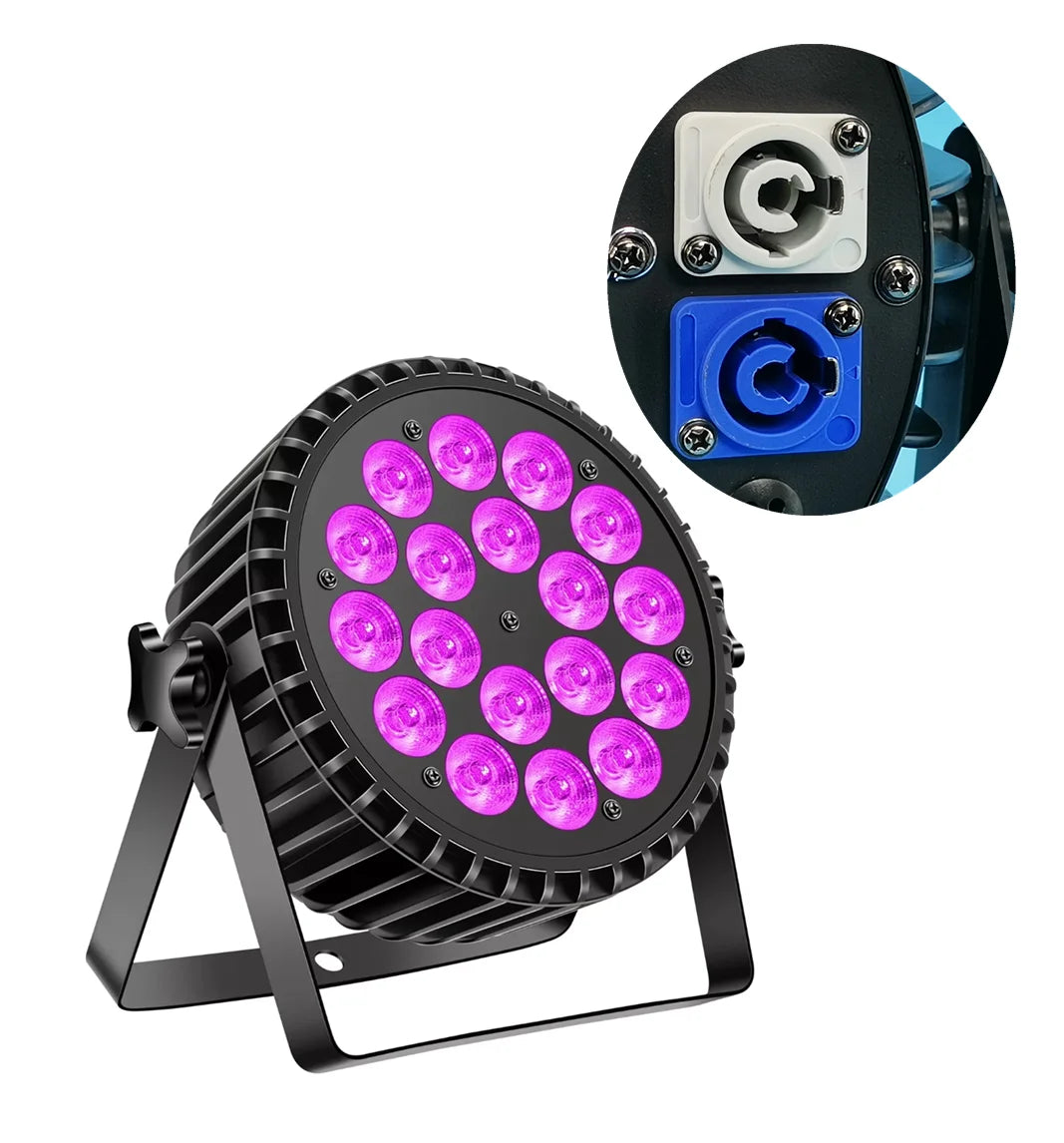 Disco Lumière LED Professionnelle DMX – Projecteur Scène DJ RGBWA+UV Haute Puissance