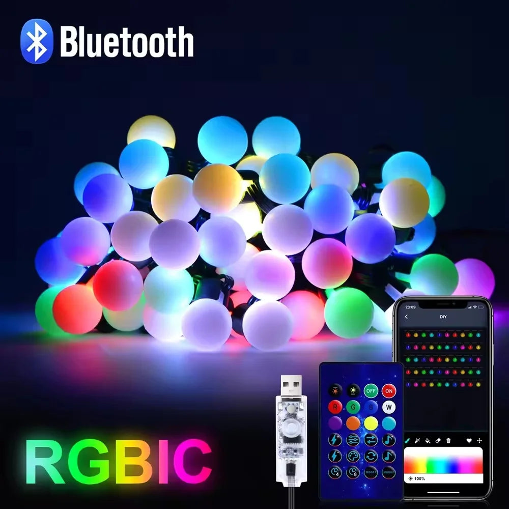 Guirlande Lumineuse LED RGB Bluetooth – USB, Télécommande & Application