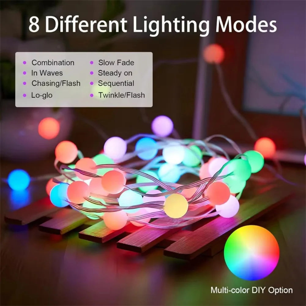 Guirlande Lumineuse LED RGB Bluetooth – USB, Télécommande & Application