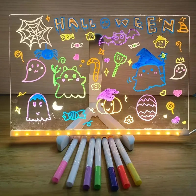 Planche à Dessin Lumineuse LED Effaçable avec Support USB