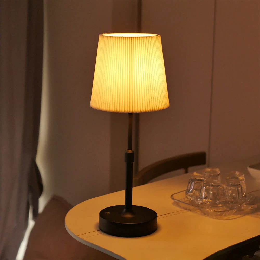 Lampe de Table Tactile Rechargeable – Lampe en Tissu Design Moderne