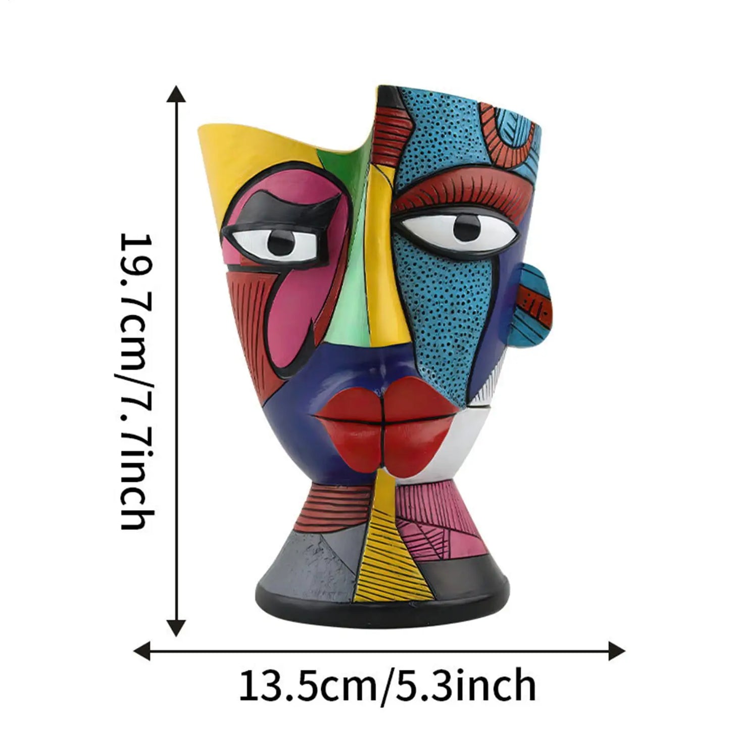 Pot de Fleur pour Intérieur Design – Cache-Pot Visage Abstrait Décoratif