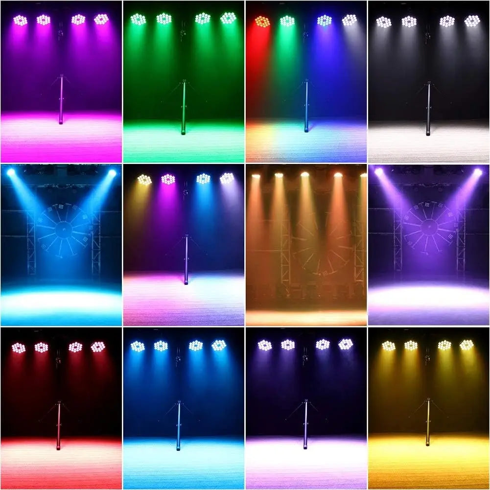 Disco Lumière LED Professionnelle DMX – Projecteur Scène DJ RGBWA+UV Haute Puissance