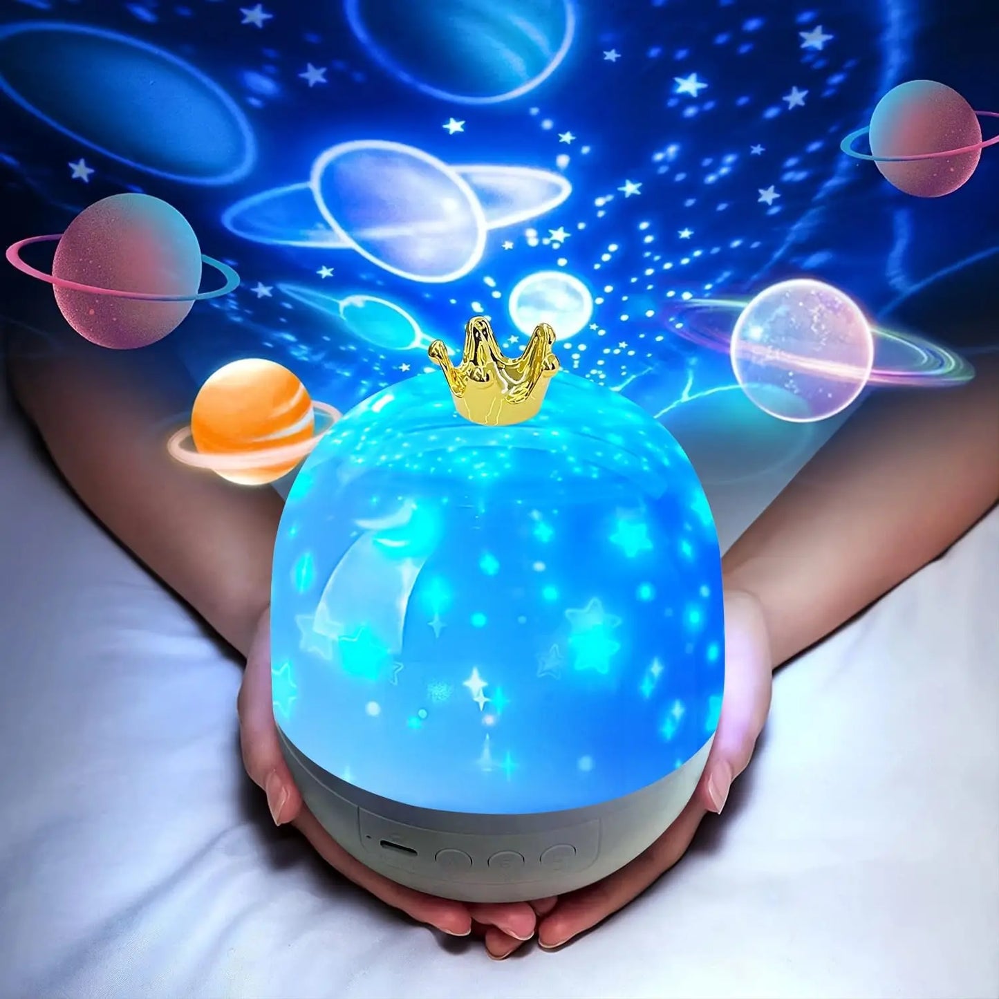 Veilleuse Bébé Projection Galaxy – Projecteur Étoilé Rotatif
