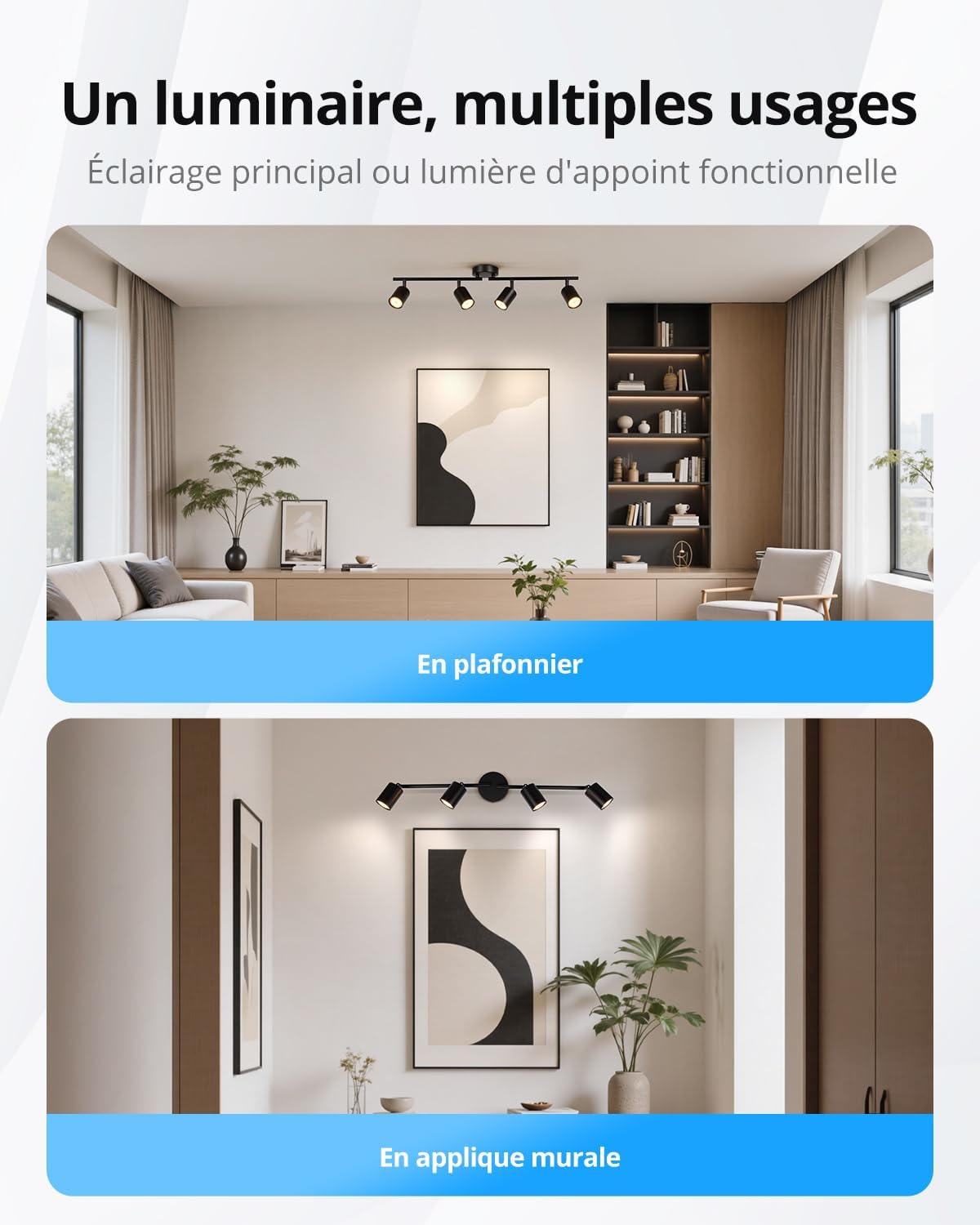 Spot LED Plafond Orientable – Éclairage Moderne Design pour Intérieur