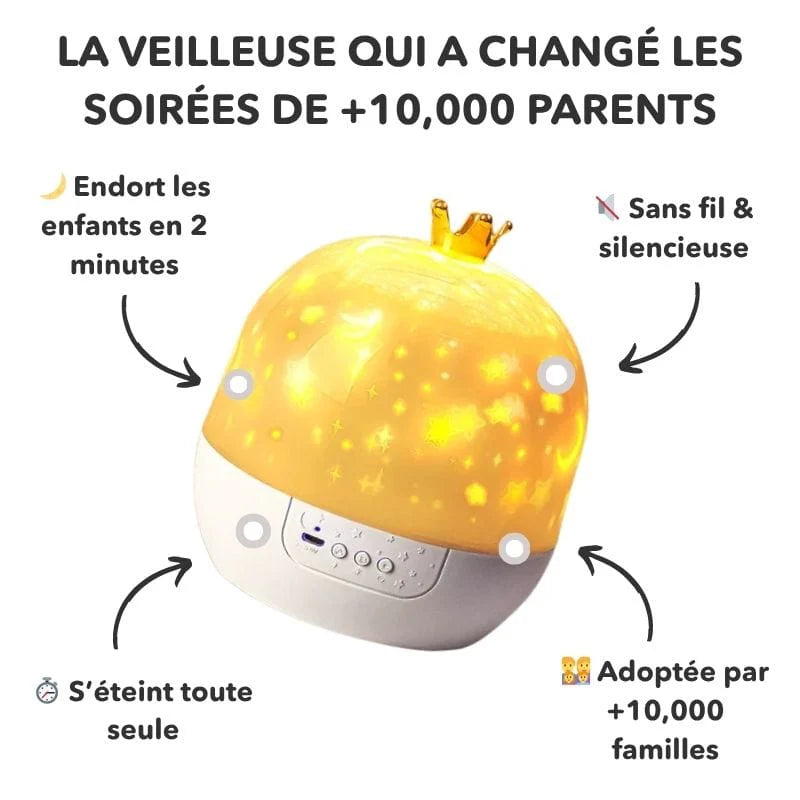 Veilleuse Bébé Projection Galaxy – Projecteur Étoilé Rotatif