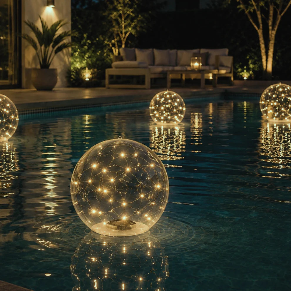 Lampe Piscine Solaire LED Flottante Étanche - Boule Lumineuse d'Ambiance Extérieure
