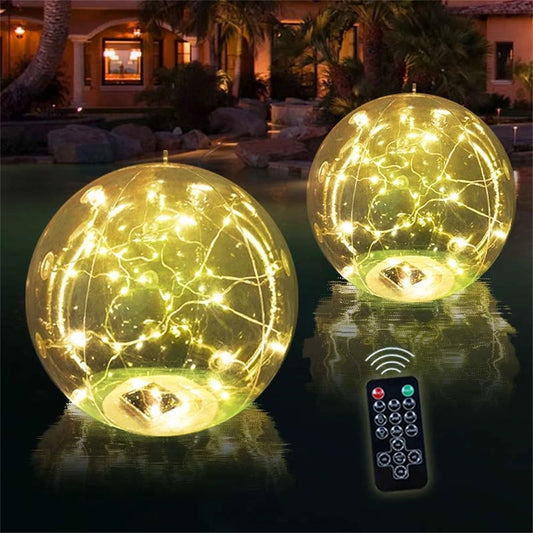 Lampe Piscine Solaire LED Flottante Étanche - Boule Lumineuse d'Ambiance Extérieure